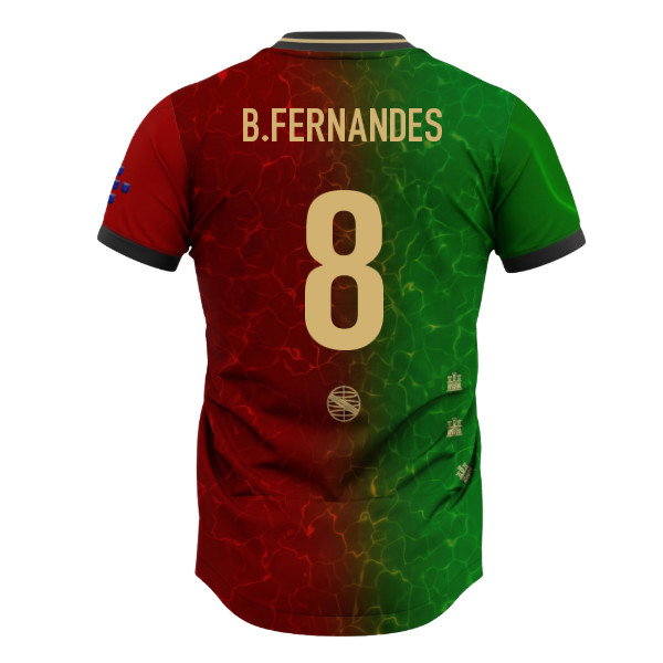 Portugal Lusitanos Home Supporter Jersey Adult Short Sleeve (B.Fernandes 8)_0