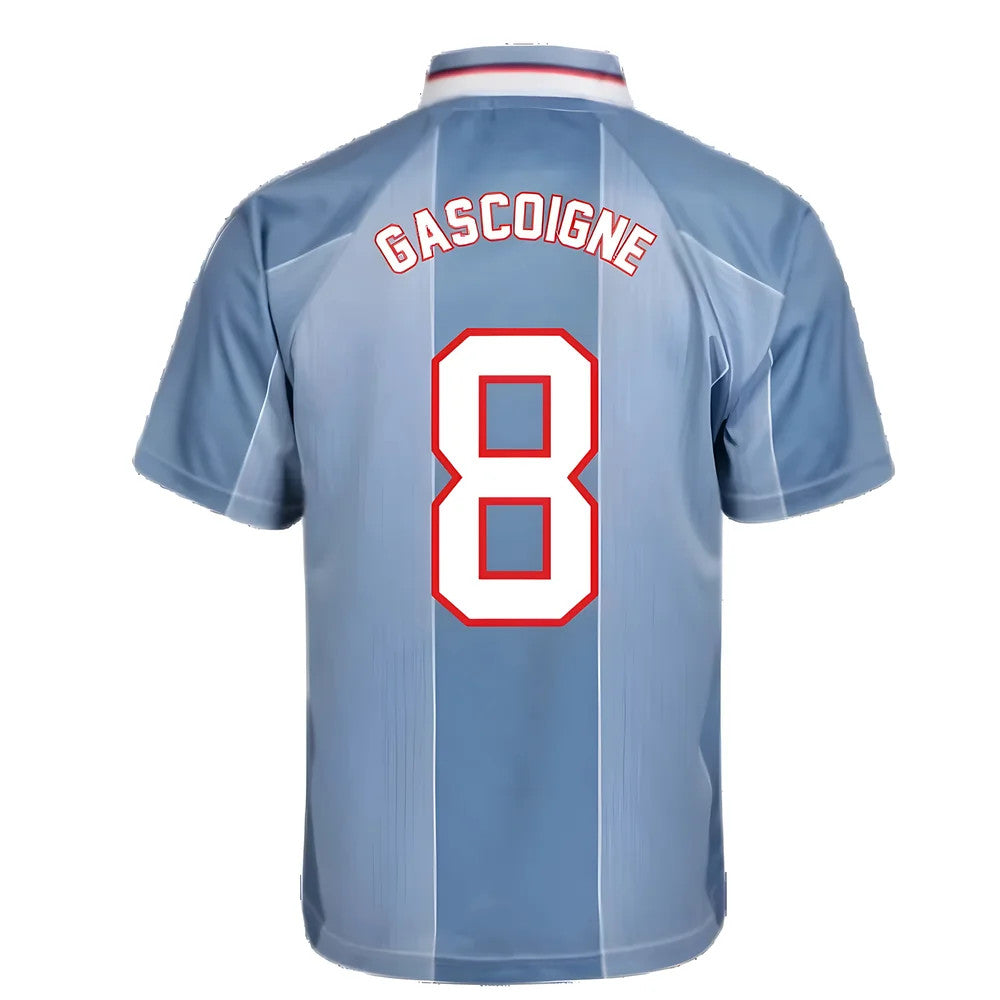 Score Draw England 1996 Away Euro Championship Retro Football Shirt (GASCOIGNE 8)_2