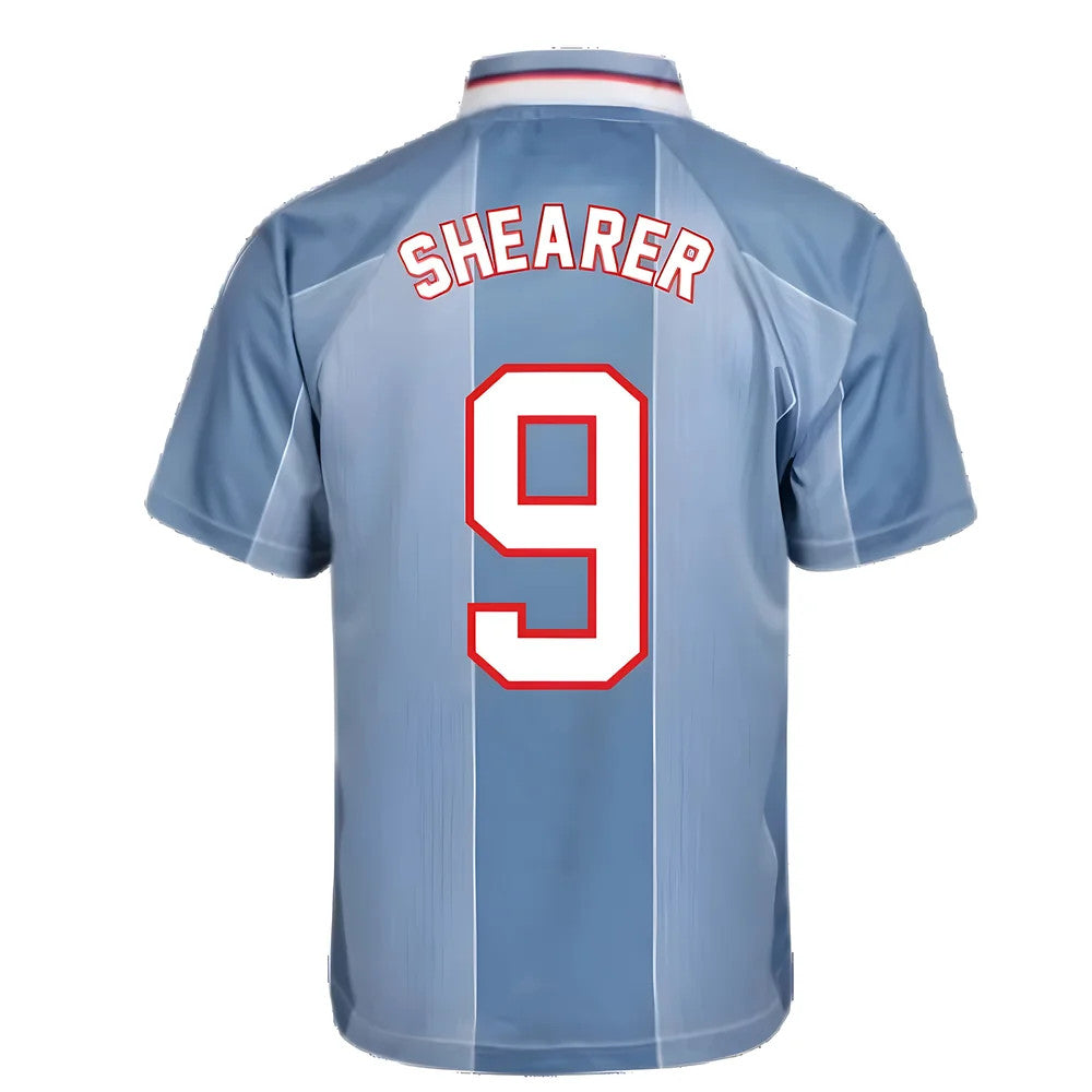 Score Draw England 1996 Away Euro Championship Retro Football Shirt (SHEARER 9)_2