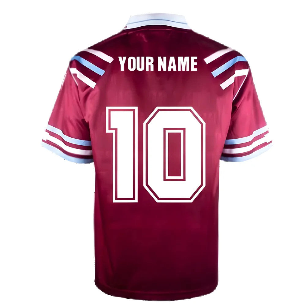 West Ham United 1992 Retro Football Shirt (Your Name)_2