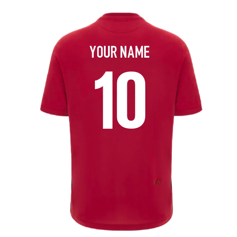 2023-2024 Wales Rugby Travel Cotton Shirt (Red) (Your Name)_2