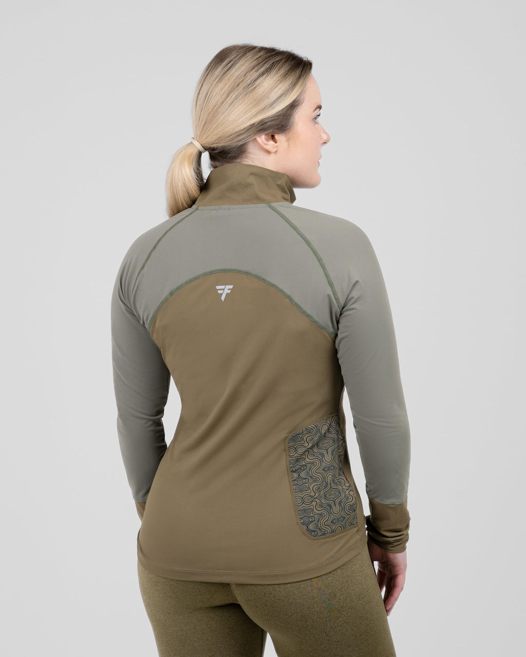 Fallain Fitness Women's Quarter Zip Performance Top, Polyester/Elastane Blend, Athletic, Slim Fit, Adult