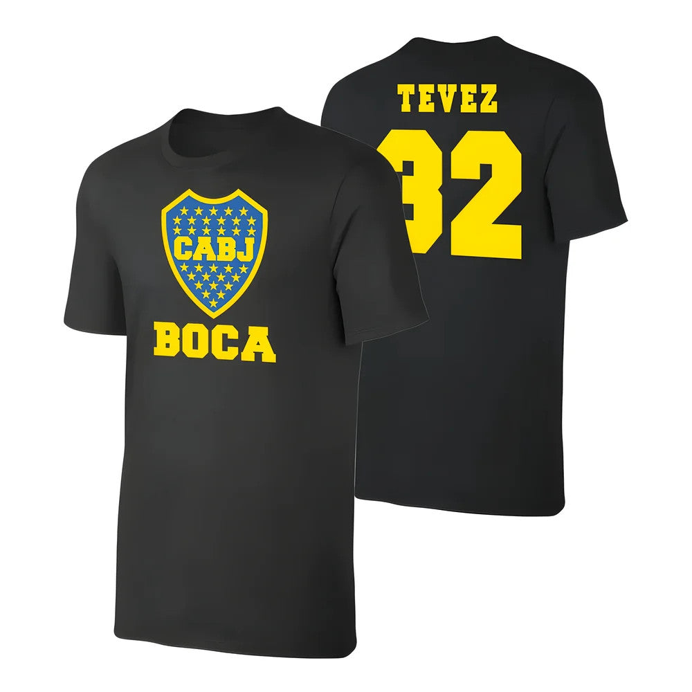 Boca Juniors \'Emblem\' t-shirt TEVEZ - Black_1