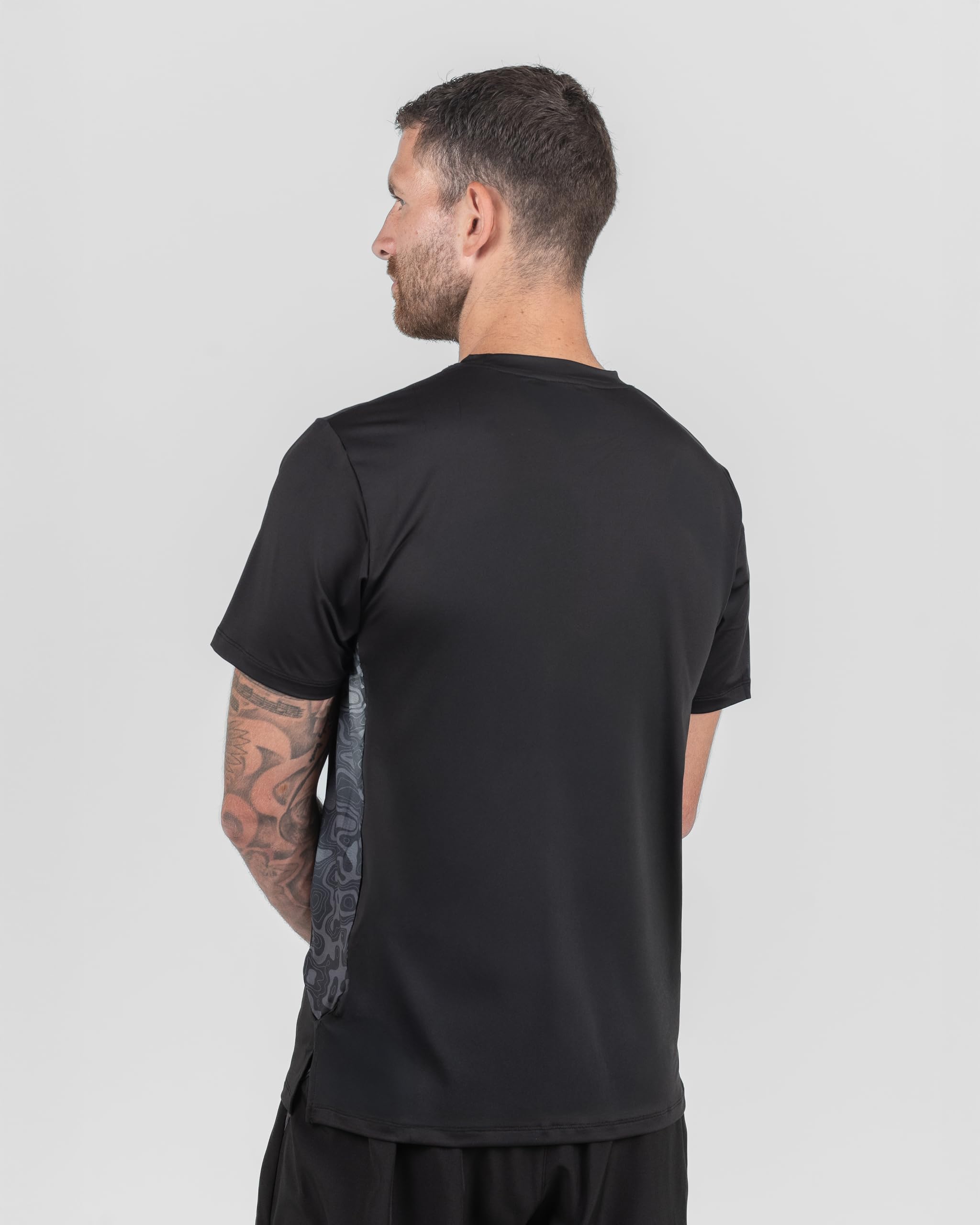 Fallain Athletic T-Shirt, Two-Tone, Performance Fit, Training, Crew Neck, Adult, 86% Polyester/14% Elastane