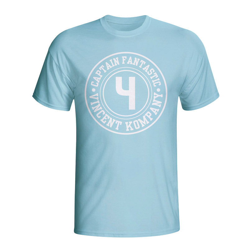 Vincent Kompany Man City Captain Fantastic T-shirt (sky Blue) - Kids_0