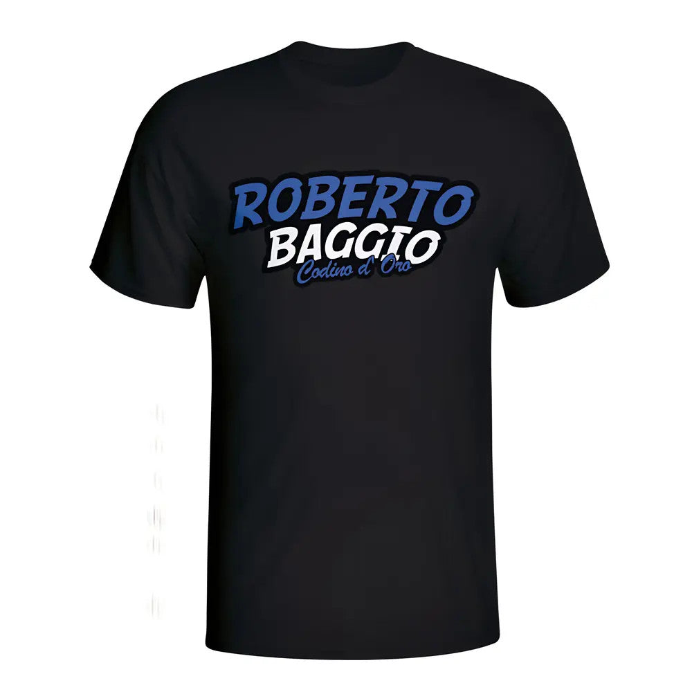 Roberto Baggio Comic Book T-shirt (black)_0