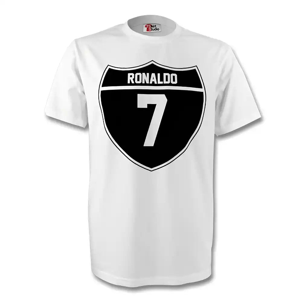Cristiano Ronaldo Real Madrid Crest Tee (white) - Kids_0