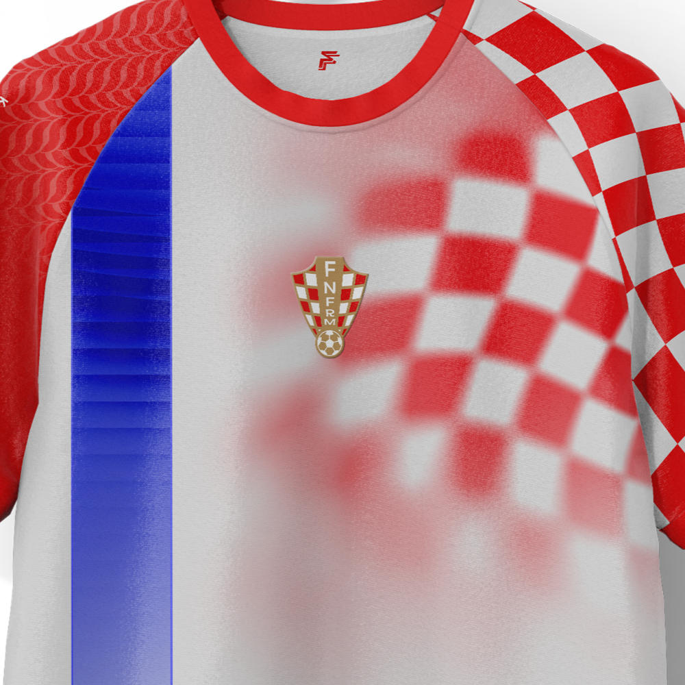 Croatia Vatreni Home Supporter Jersey kids Kids Short Sleeve_1