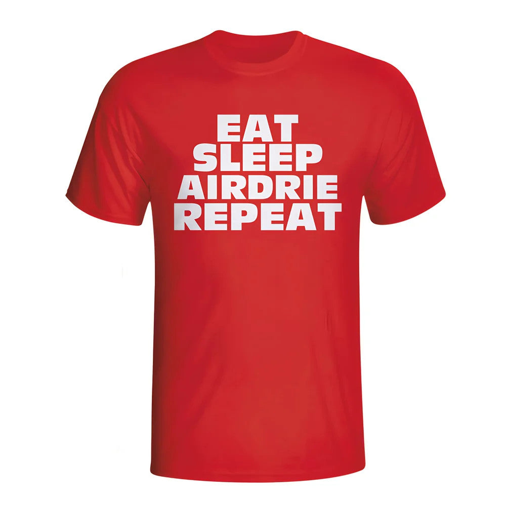 Eat Sleep Airdrie Repeat T-shirt (red)_1
