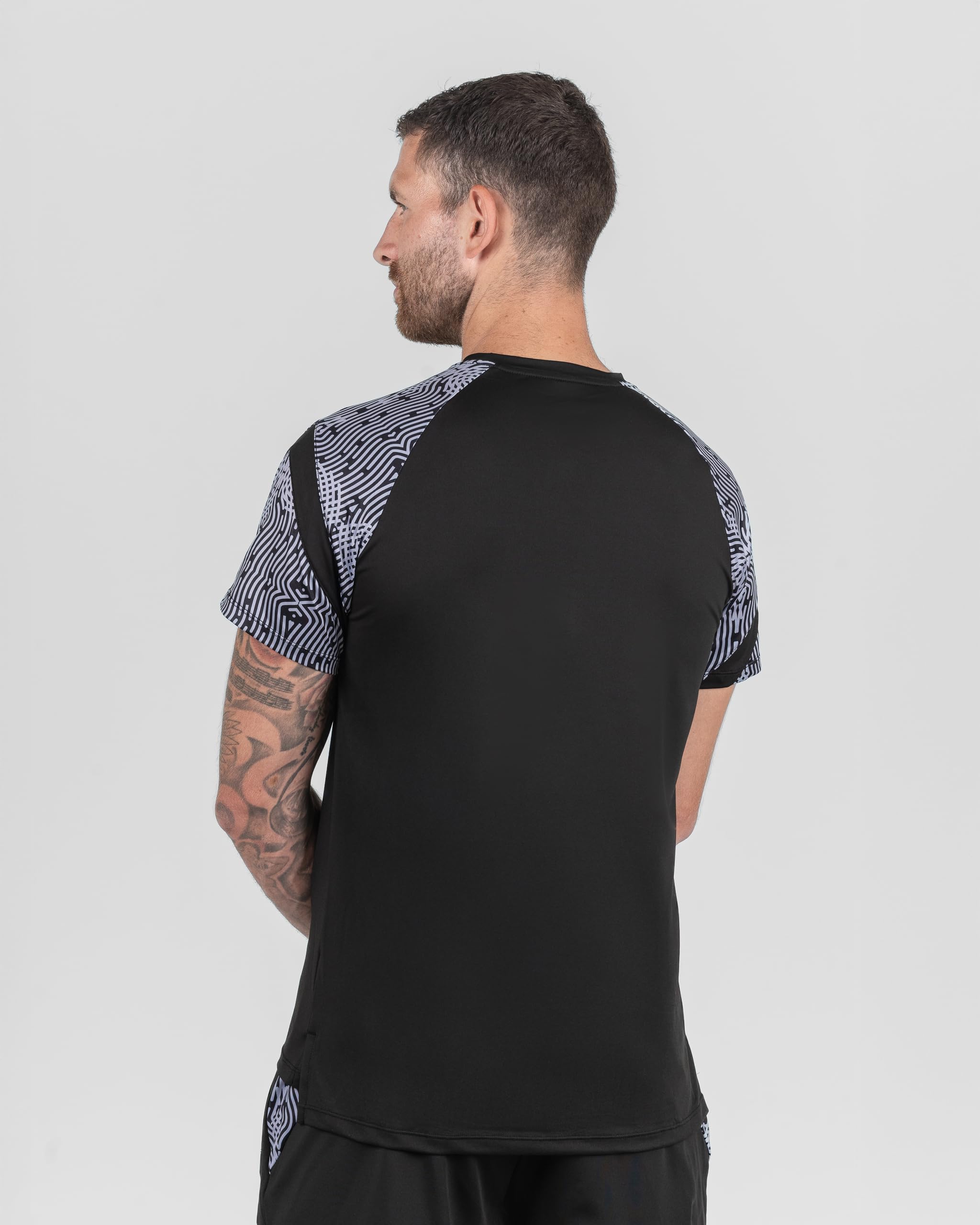 Fallain Fitness Tusail Dubh Performance T-Shirt, Black, XS-XL, Athletic Fit, Celtic-Inspired Training Tee, 90% Polyester/10% Elastane, Short Sleeve