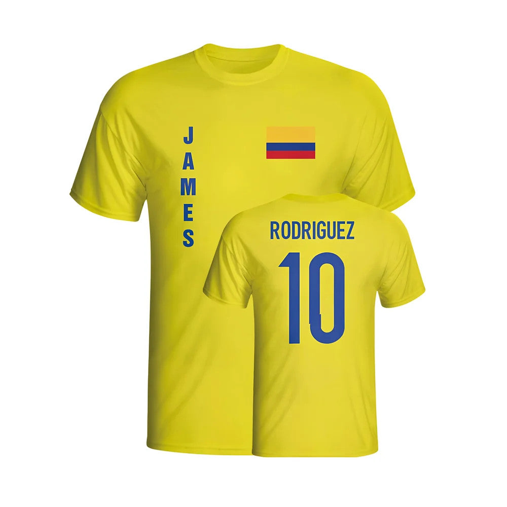 James Rodriguez Colombia Flag T-shirt (yellow) - Kids_0