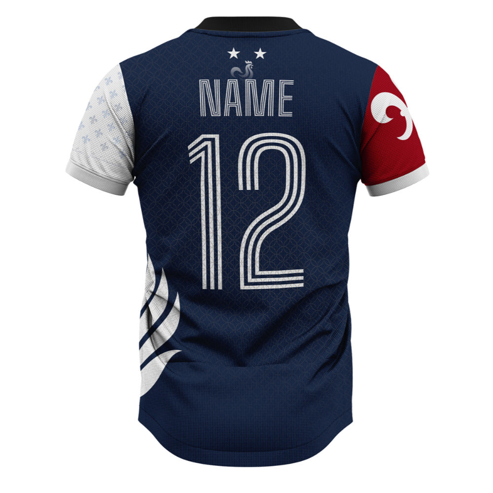France Fleur Home Supporter Jersey kids Kids Short Sleeve_1