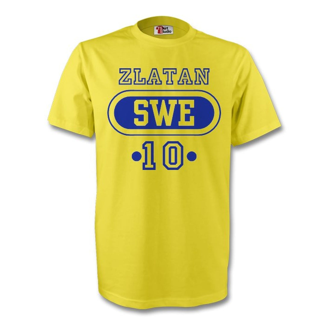 Zlatan Ibrahimovic Sweden Swe T-shirt (yellow)_1