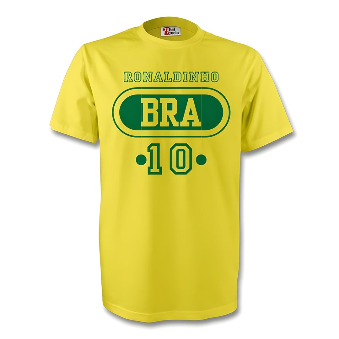 Ronaldinho Brazil Bra T-shirt (yellow) - Kids_1