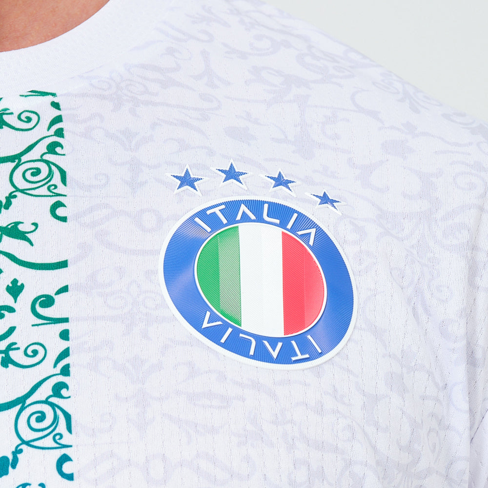 Italy Legacy Football Jersey White (Wolvate) kids Kids Short Sleeve_2