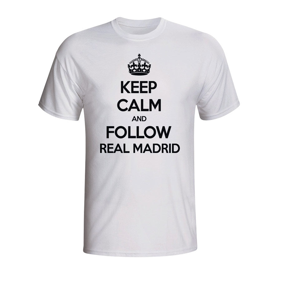 Keep Calm And Follow Real Madrid T-shirt (white) - Kids_0