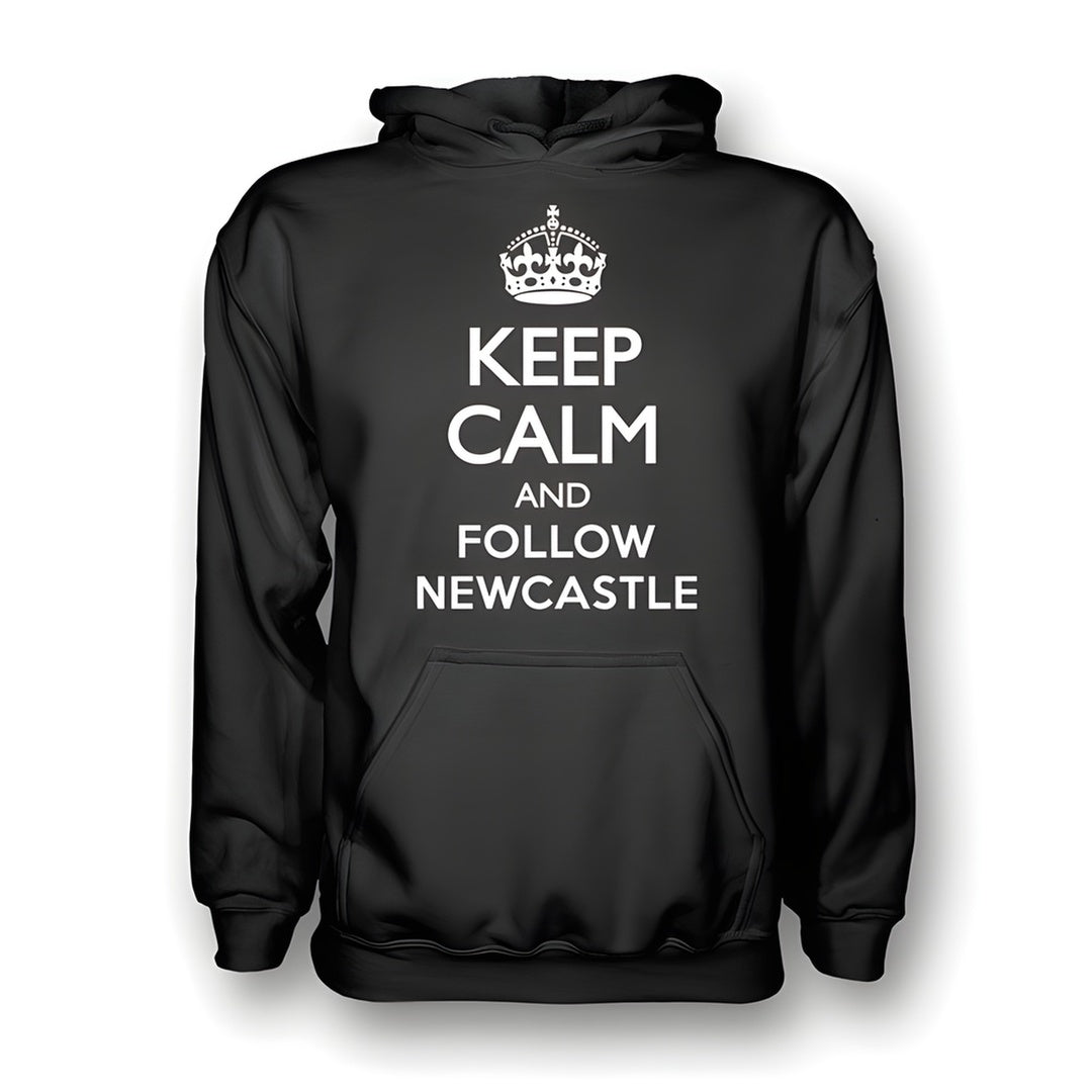 Keep Calm And Follow Newcastle Hoody (Black) - Kids_1
