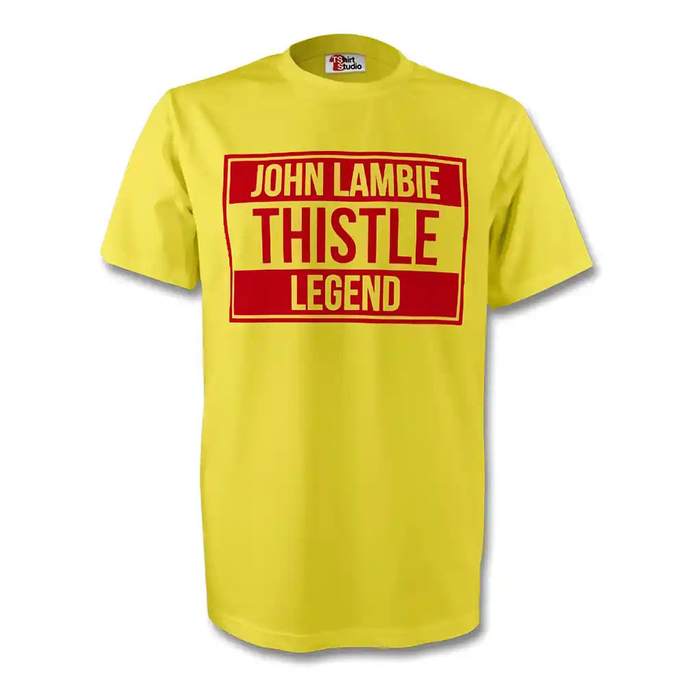 John Lambie Partick Thistle Legend Tee (yellow)_0