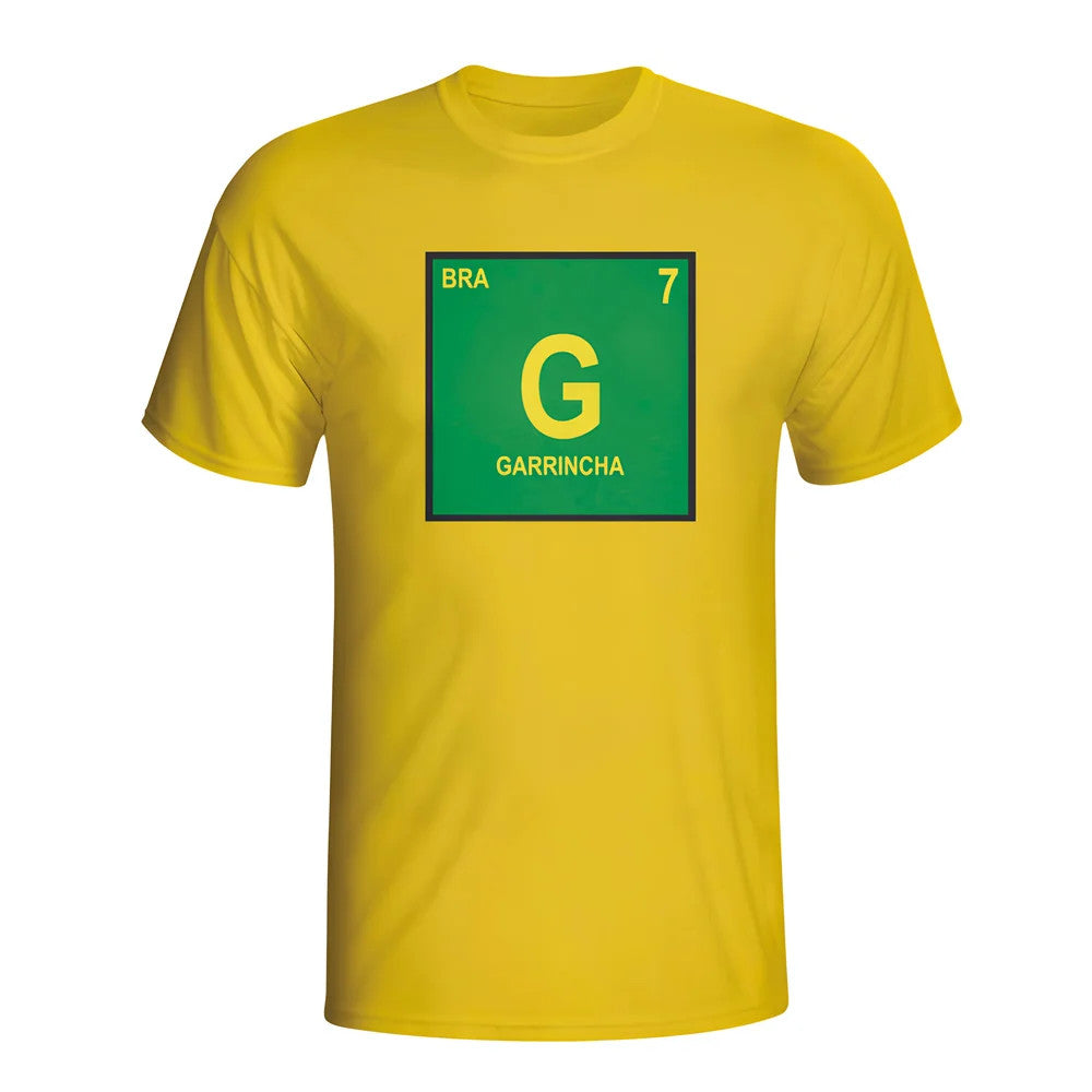 Garrincha Brazil Periodic Table T-shirt (yellow) - Kids_1