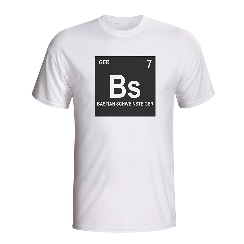 Bastian Schweinsteiger Germany Periodic Table T-shirt (white)_1