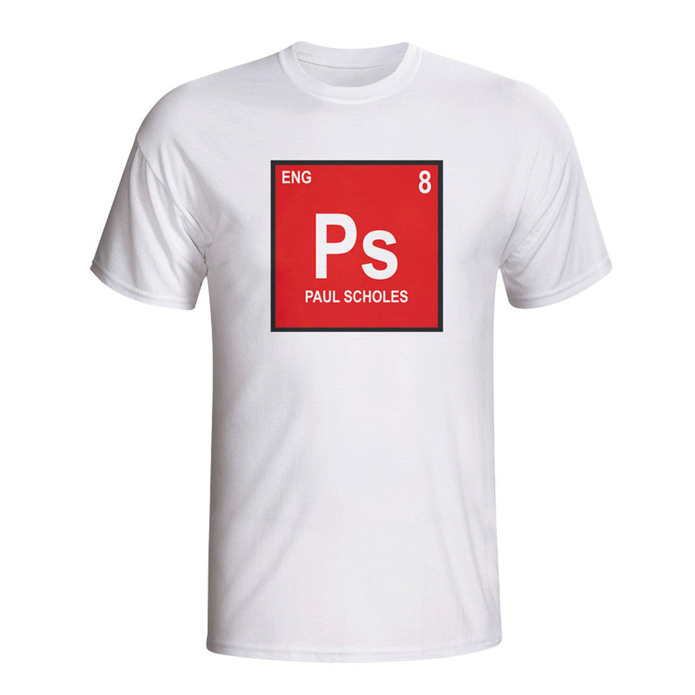 Paul Scholes England Periodic Table T-shirt (white)_0