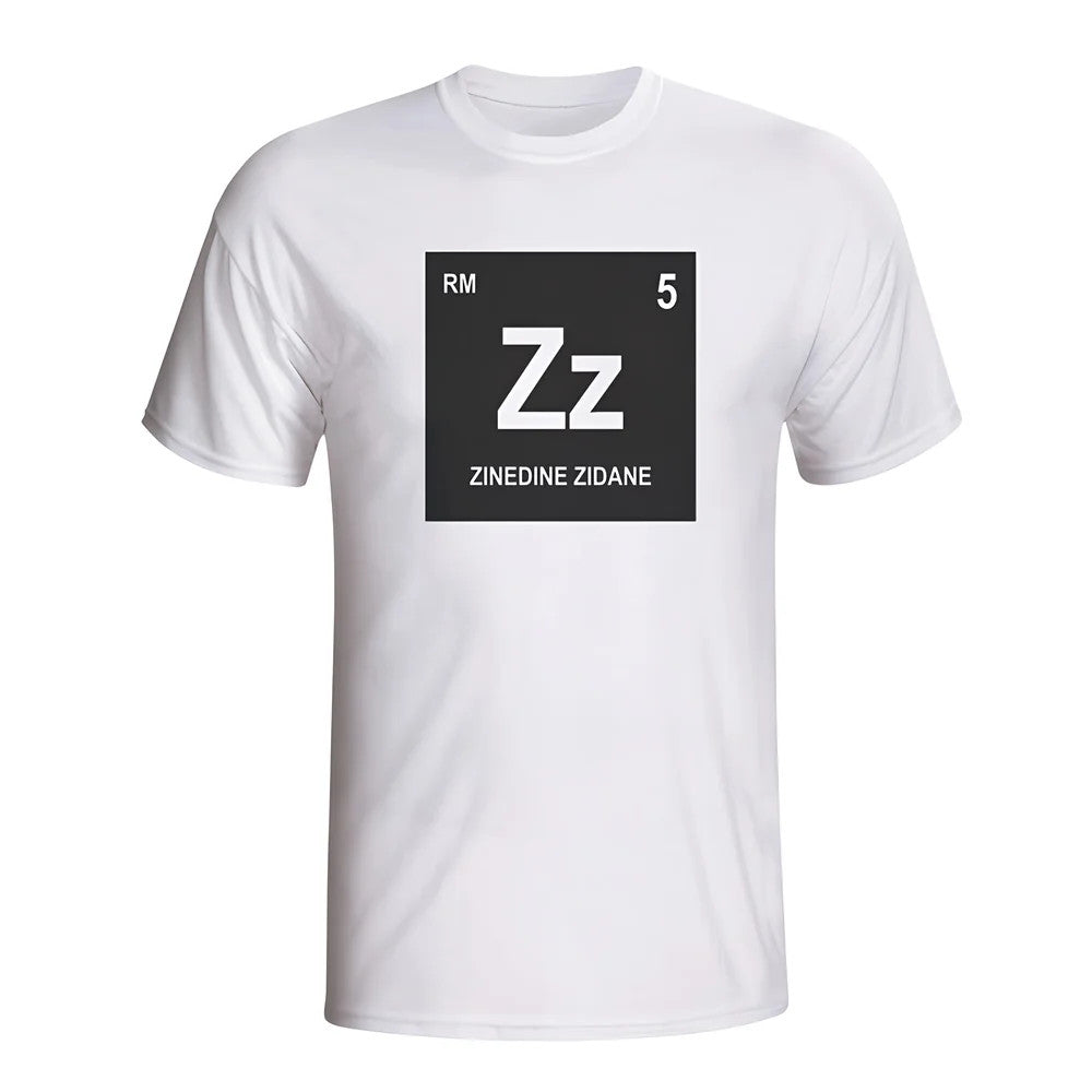Zinedine Zidane Real Madrid Periodic Table T-shirt (white) - Kids_1