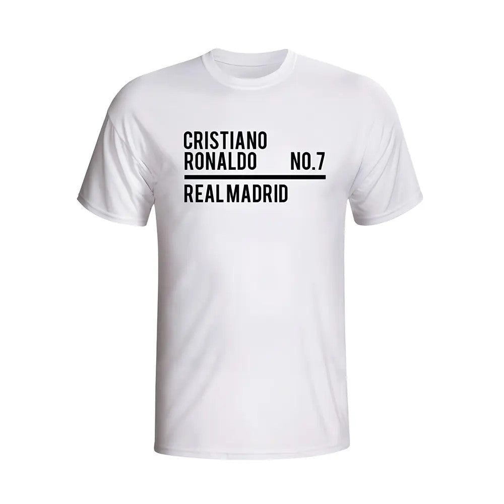 Cristiano Ronaldo Real Madrid Squad T-shirt (white)_1