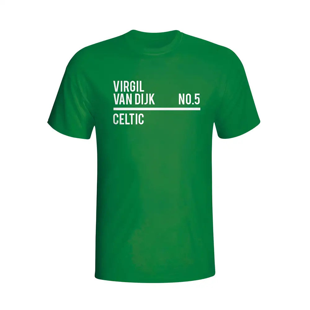 Virgil Van Dijk Celtic Squad T-shirt (green) - Kids_0