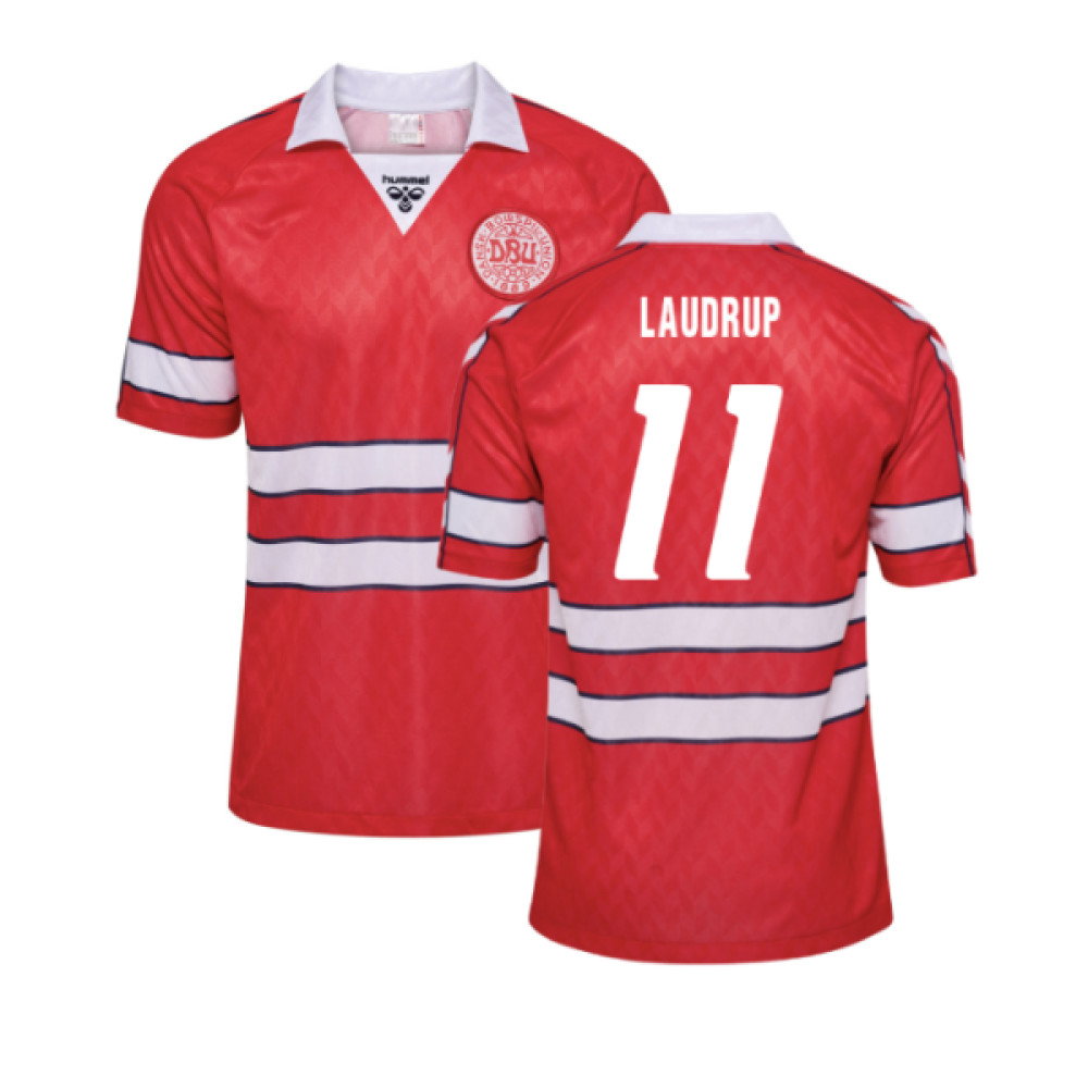 1988 Denmark Home Retro Shirt (Laudrup 11)_0