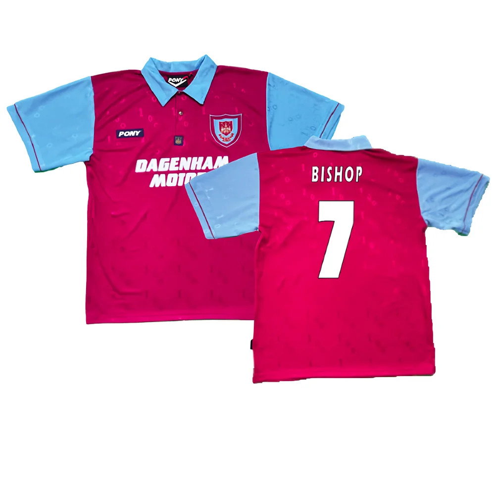 1995-1996 West Ham Centenary Pony Home Shirt (Bishop 7)_0