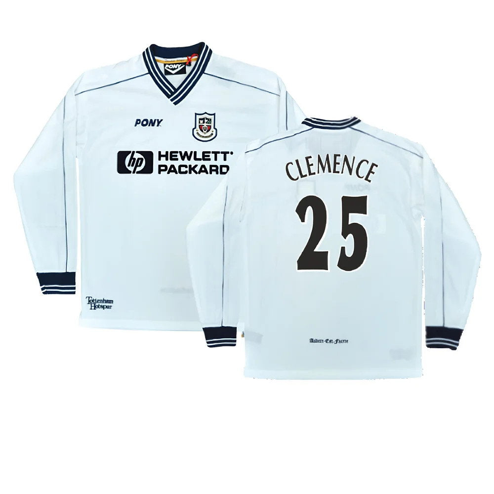 1997-1999 Tottenham Home LS Pony Retro Shirt (Clemence 25)_0