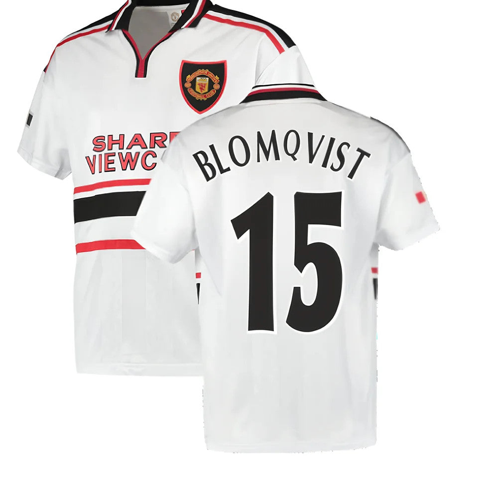 1999 Manchester United Away Football Shirt (Blomqvist 15)_0