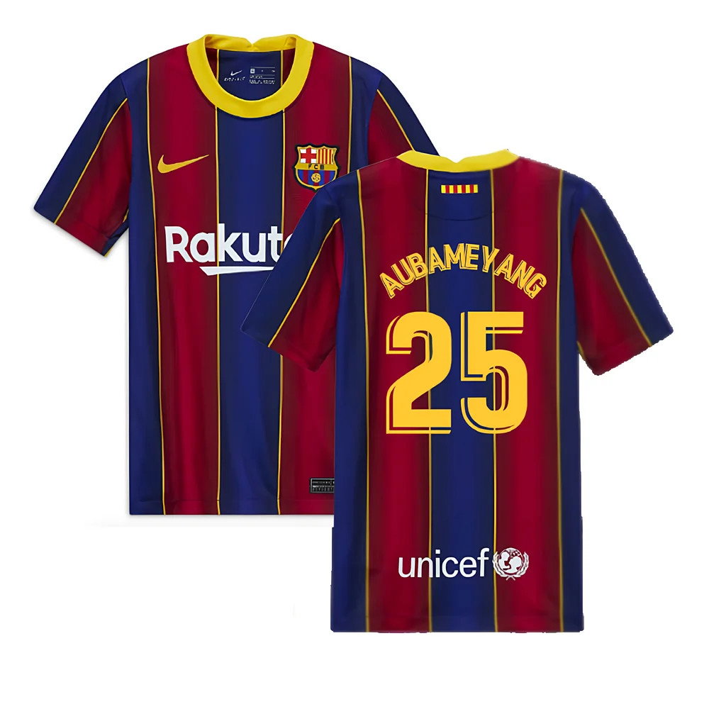 2020-2021 Barcelona Home Jersey (Kids) (AUBAMEYANG 25)_0