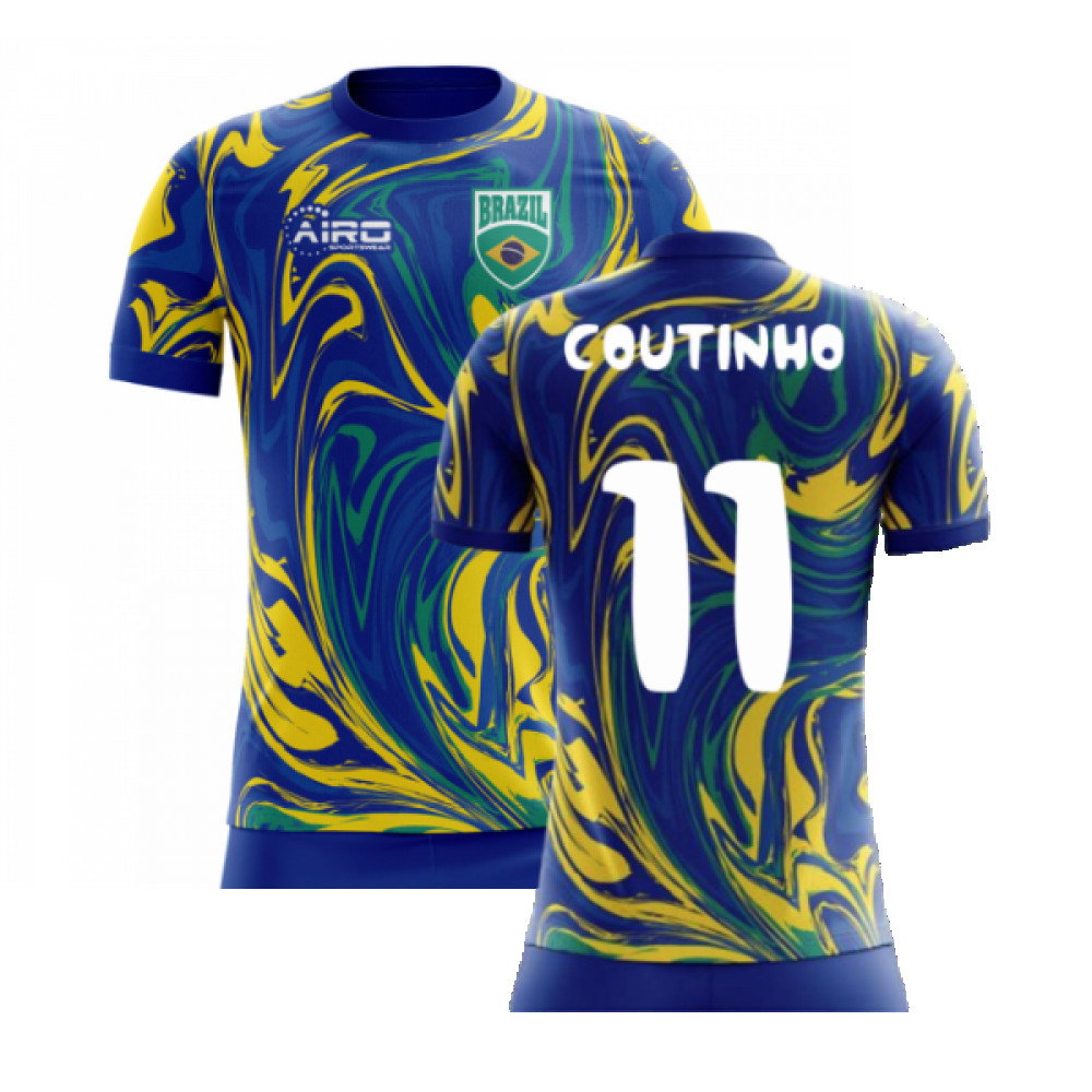 2025-2026 Brazil Away Concept Shirt (Coutinho 11) - Kids_0