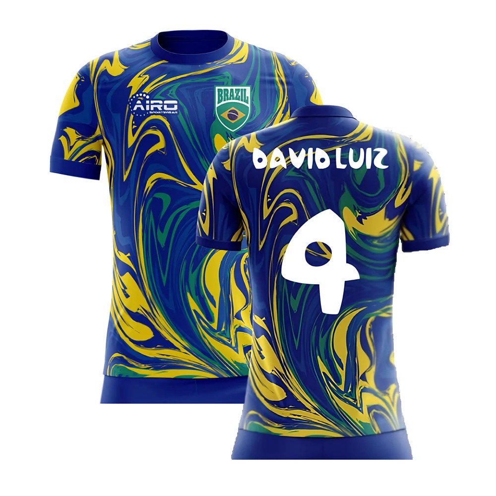 2025-2026 Brazil Away Concept Shirt (David Luiz 4) - Kids_0