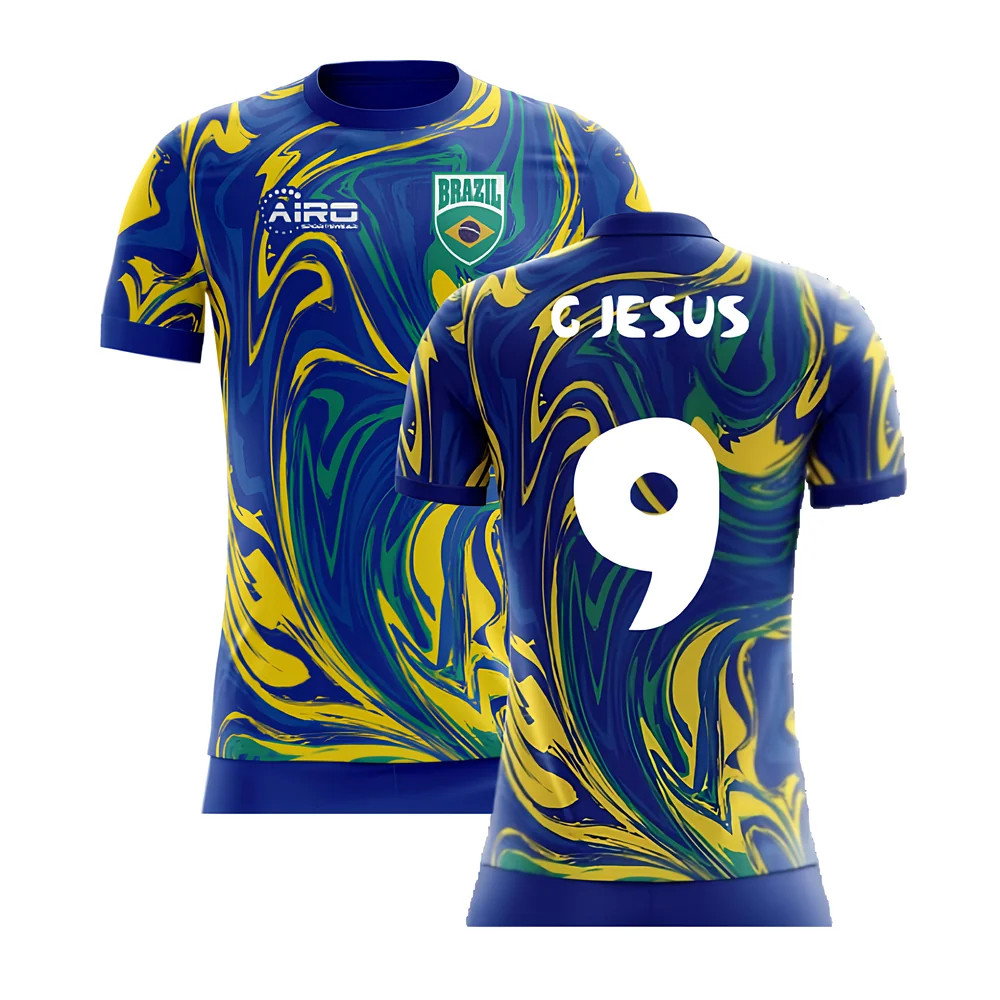 2025-2026 Brazil Away Concept Shirt (G Jesus 9) - Kids_0