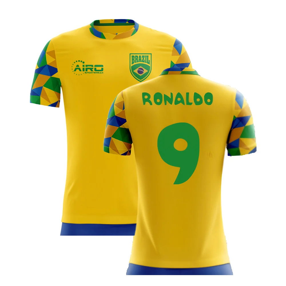 2025-2026 Brazil Home Concept Football Shirt (Ronaldo 9) - Kids_0