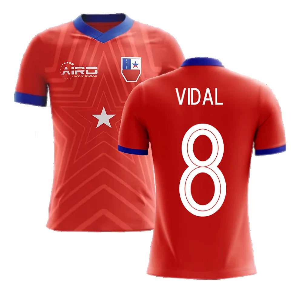 2025-2026 Chile Home Concept Football Shirt (VIDAL 8)_0