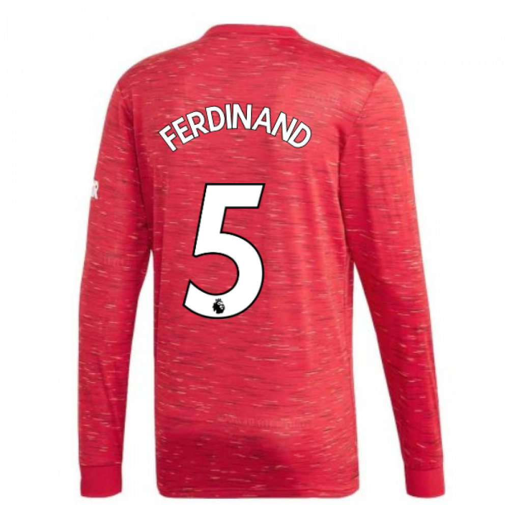2020-2021 Man Utd Adidas Home Long Sleeve Shirt (FERDINAND 5)_0
