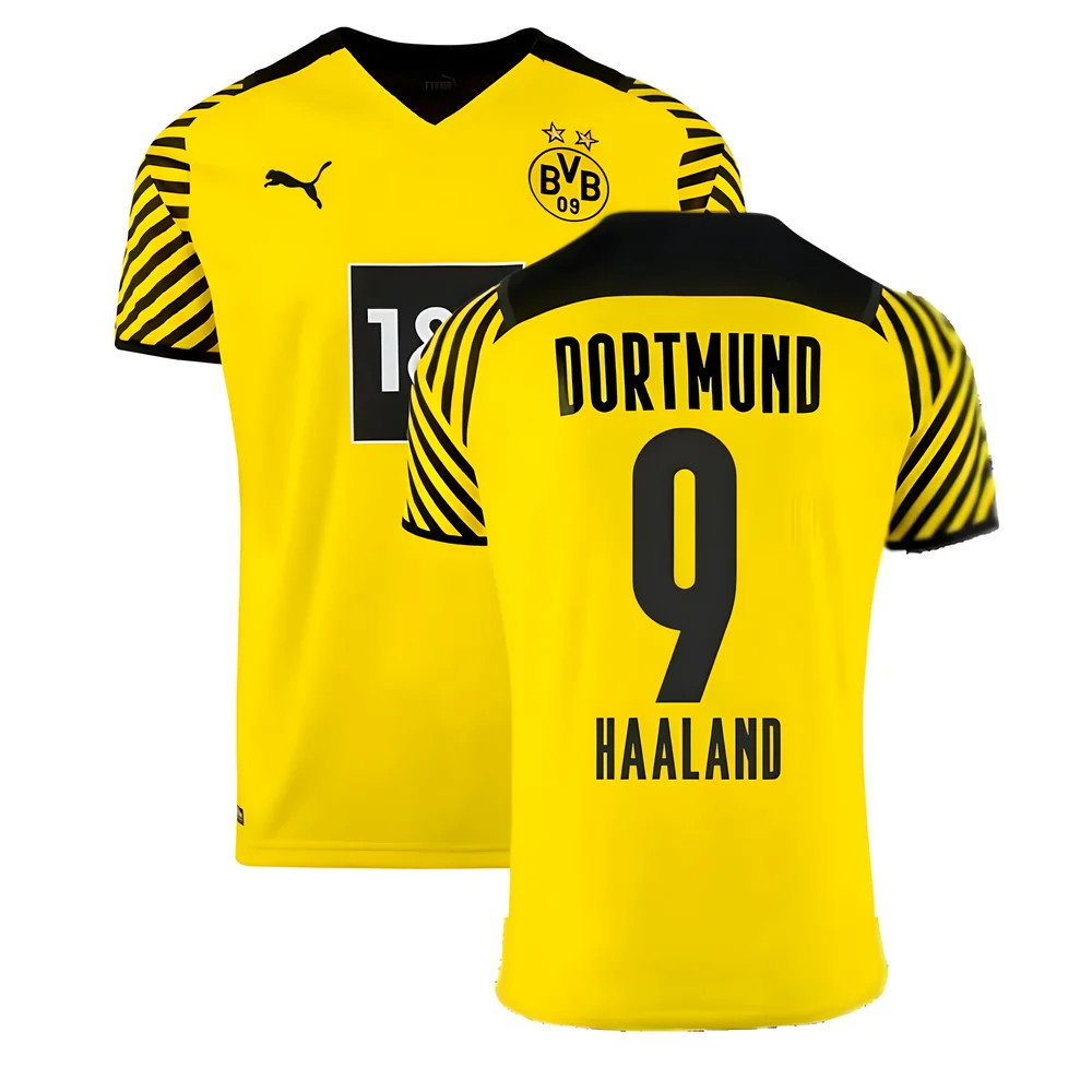 2021-2022 Borussia Dortmund Home Shirt (Kids) (HAALAND 9)_0