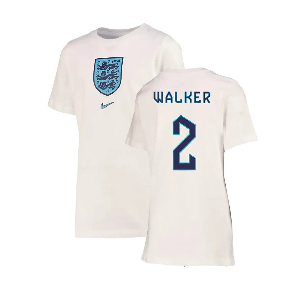 2022-2023 England Crest Tee (White) - Kids (Walker 2)_0