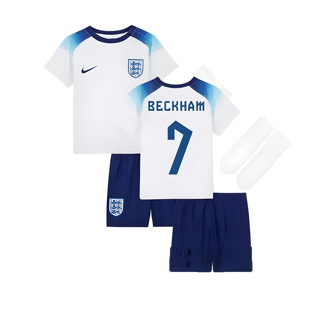 2022-2023 England Home Little Boys Mini Kit (Beckham 7)_0