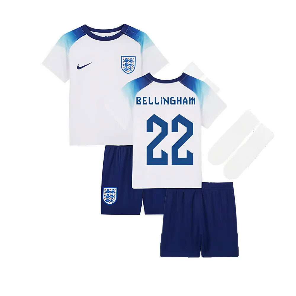 2022-2023 England Home Little Boys Mini Kit (Bellingham 22)_0