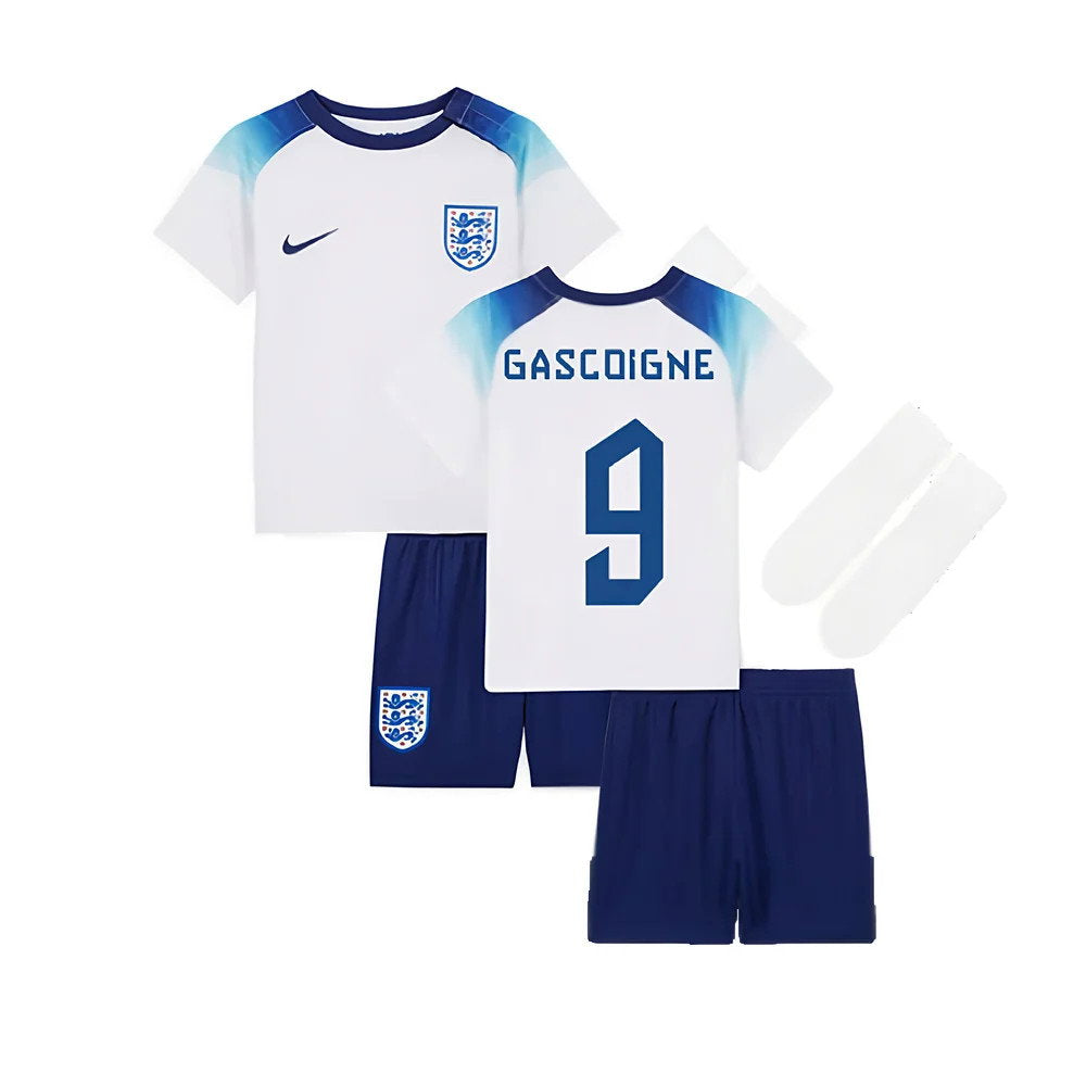 2022-2023 England Home Little Boys Mini Kit (Gascoigne 9)_0