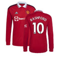 2022-2023 Man Utd Long Sleeve Home Shirt (RASHFORD 10)_0