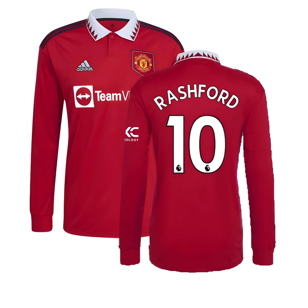 2022-2023 Man Utd Long Sleeve Home Shirt (RASHFORD 10)_0