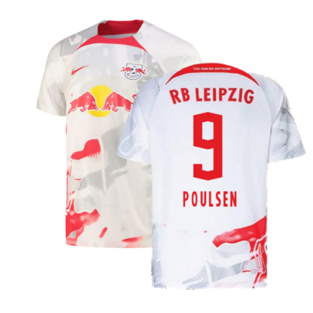 2022-2023 Red Bull Leipzig Home Shirt (White) (POULSEN 9)_0