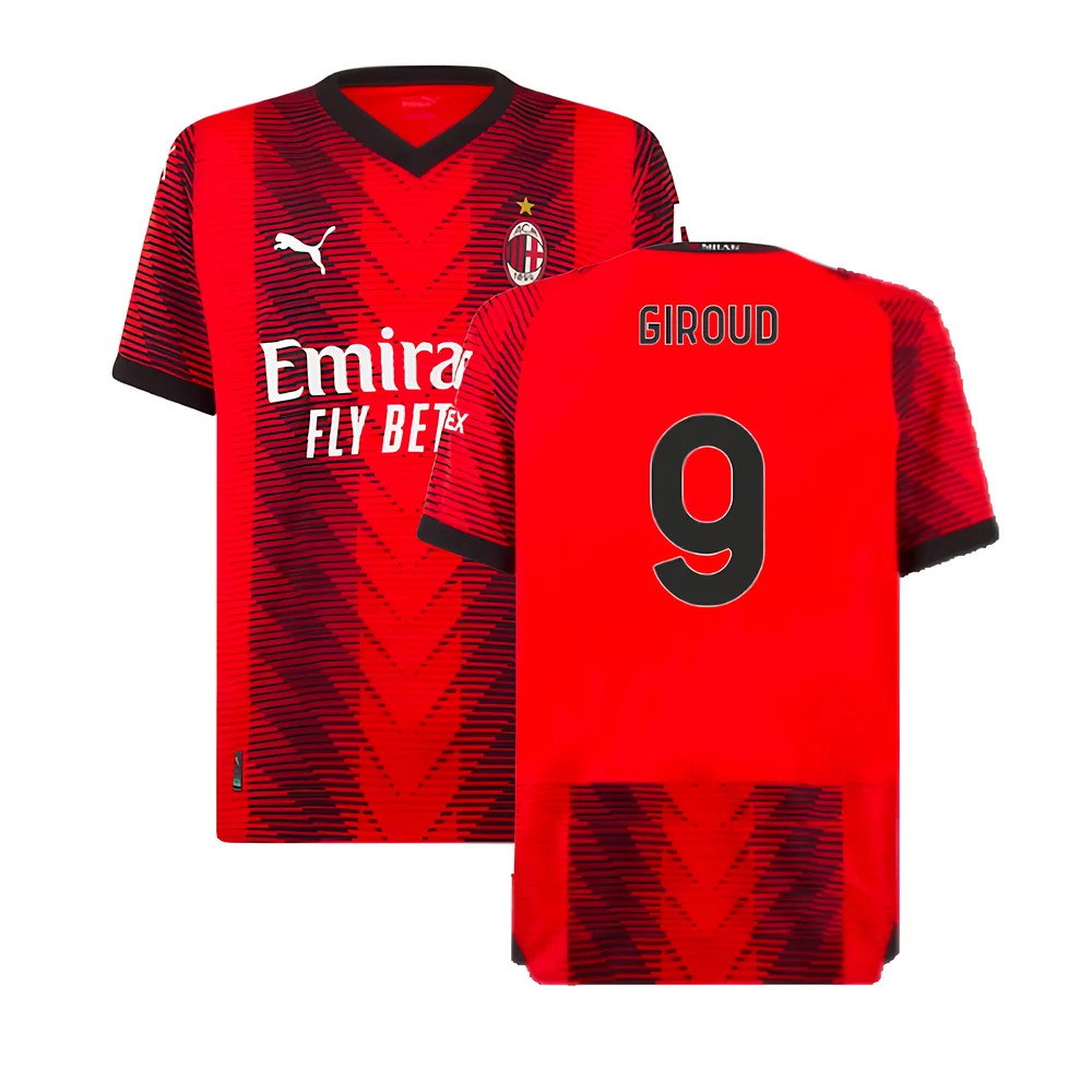 2023-2024 AC Milan Home Authentic Shirt (Giroud 9)_0