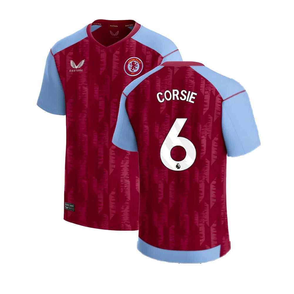 2023-2024 Aston Villa Home Shirt (Kids) (Corsie 6)_0