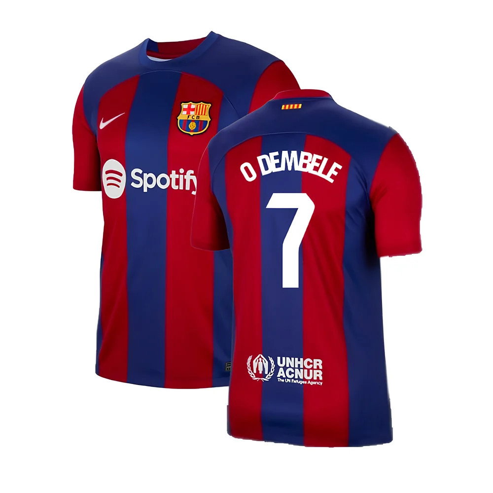 2023-2024 Barcelona Home Shirt (O Dembele 7)_0